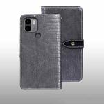 For Xiaomi Poco C51 idewei Crocodile Texture Leather Phone Case(Grey)