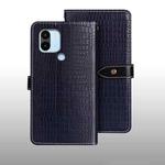 For Xiaomi Redmi A2+ idewei Crocodile Texture Leather Phone Case(Dark Blue)