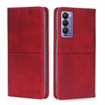 For Tecno Camon 18 / 18 P Cow Texture Magnetic Horizontal Flip Leather Phone Case(Red)
