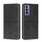 For Tecno Camon 18 / 18 P Cow Texture Magnetic Horizontal Flip Leather Phone Case(Black)