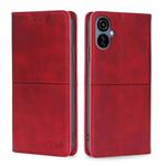 For Tecno Camon 19 Neo Cow Texture Magnetic Horizontal Flip Leather Phone Case(Red)