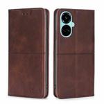 For Tecno Camon 19 / Camon 19 Pro Cow Texture Magnetic Horizontal Flip Leather Phone Case(Dark Brown)