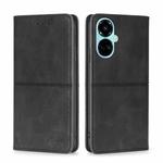 For Tecno Camon 19 / Camon 19 Pro Cow Texture Magnetic Horizontal Flip Leather Phone Case(Black)