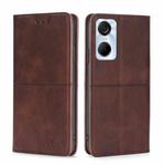 For Tecno Pop 6 Pro Cow Texture Magnetic Horizontal Flip Leather Phone Case(Dark Brown)