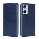 For Tecno Pop 6 Pro Cow Texture Magnetic Horizontal Flip Leather Phone Case(Blue)