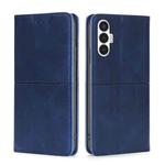 For Tecno Pova 3 Cow Texture Magnetic Horizontal Flip Leather Phone Case(Blue)