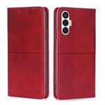 For Tecno Pova 3 Cow Texture Magnetic Horizontal Flip Leather Phone Case(Red)