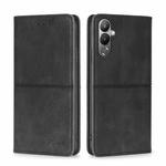 For Tecno Pova 4 Cow Texture Magnetic Horizontal Flip Leather Phone Case(Black)