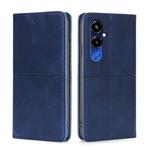 For Tecno Pova 4 Pro Cow Texture Magnetic Horizontal Flip Leather Phone Case(Blue)