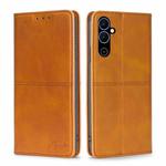 For Tecno Pova Neo 2 Cow Texture Magnetic Horizontal Flip Leather Phone Case(Light Brown)