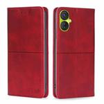 For Tecno Spark 9 Pro Cow Texture Magnetic Horizontal Flip Leather Phone Case(Red)