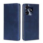 For Tecno Spark 10 Pro Cow Texture Magnetic Horizontal Flip Leather Phone Case(Blue)
