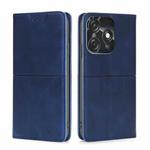 For Tecno Spark 10C Cow Texture Magnetic Horizontal Flip Leather Phone Case(Blue)