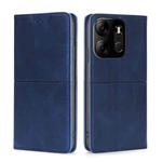 For Tecno Spark Go 2023 / Pop 7 / Pop 7 Pro Cow Texture Magnetic Horizontal Flip Leather Phone Case(Blue)