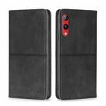 For Rakuten Hand 4G Cow Texture Magnetic Horizontal Flip Leather Phone Case(Black)