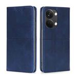 For OnePlus Ace 2V 5G Cow Texture Magnetic Horizontal Flip Leather Phone Case(Blue)