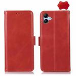 For Samsung Galaxy F14 5G Crazy Horse Top Layer Cowhide Leather Phone Case(Red)