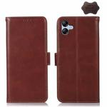 For Samsung Galaxy F14 5G Crazy Horse Top Layer Cowhide Leather Phone Case(Brown)