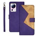 For Xiaomi 13 Lite idewei Two-color Splicing Leather Phone Case(Purple)