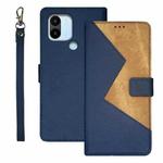 For Xiaomi Redmi A2+ idewei Two-color Splicing Leather Phone Case(Blue)