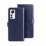 For Blackview A85 idewei Crazy Horse Texture Leather Phone Case with Holder(Blue)