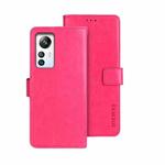 For Blackview A85 idewei Crazy Horse Texture Leather Phone Case with Holder(Rose Red)