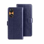 For OPPO Reno8 T 4G idewei Crazy Horse Texture Leather Phone Case with Holder(Blue)