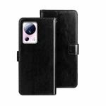 For Xiaomi 13 Lite idewei Crazy Horse Texture Leather Phone Case with Holder(Black)