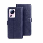 For Xiaomi 13 Lite idewei Crazy Horse Texture Leather Phone Case with Holder(Blue)