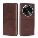 For OPPO Find X6 Pro 5G Cow Texture Magnetic Horizontal Flip Leather Phone Case(Dark Brown)