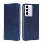 For vivo S16e / V27e Cow Texture Magnetic Horizontal Flip Leather Phone Case(Blue)