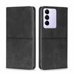 For vivo S16e / V27e Cow Texture Magnetic Horizontal Flip Leather Phone Case(Black)