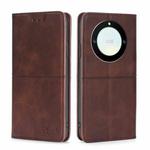 For Honor X40 Cow Texture Magnetic Horizontal Flip Leather Phone Case(Dark Brown)