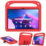 For Lenovo Tab M10 3rd Gen Handle EVA Shockproof Tablet Case with Holder(Red)