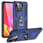 For Xiaomi Redmi 12C / 11A Shockproof TPU + PC Phone Case with Holder(Blue)