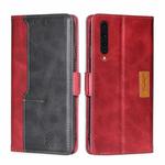 For Rakuten Big Contrast Color Side Buckle Leather Phone Case(Red + Black)