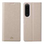 For Sony Xperia 1 V ViLi DMX Series Shockproof Magnetic Leather Phone Case(Gold)