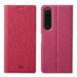 For Sony Xperia 1 V ViLi DMX Series Shockproof Magnetic Leather Phone Case(Rose Red)