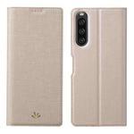 For Sony Xperia 10 V ViLi DMX Series Shockproof Magnetic Leather Phone Case(Gold)