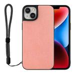 For iPhone 14 Plus ViLi TH Series Shockproof Phone Case with Lanyard(Pink)