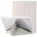 Clear Acrylic Deformation Leather Tablet Case For iPad 10.2 2019 / 10.2 2020 / 10.2 2021 / Pro 10.5 2017 / Air 10.5 2019(Grey)