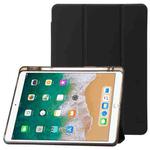 Clear Acrylic 3-Fold Leather Tablet Case For iPad 10.2 2019 / 10.2 2020 / 10.2 2021 / Pro 10.5 2017 / Air 10.5 2019(Black)