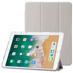 Clear Acrylic 3-Fold Leather Tablet Case For iPad 10.2 2019 / 10.2 2020 / 10.2 2021 / Pro 10.5 2017 / Air 10.5 2019(Grey)