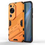 For Huawei P60 Art Punk Armor 2 in 1 PC + TPU Shockproof Phone Case with Invisible Holder(Orange)