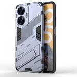 For Realme C55 Punk Armor 2 in 1 PC + TPU Shockproof Phone Case with Invisible Holder(Grey)