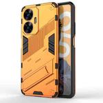 For Realme C55 Punk Armor 2 in 1 PC + TPU Shockproof Phone Case with Invisible Holder(Orange)