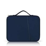 For 12.9-13 inch Laptop Portable Cloth Texture Leather Bag(Blue)