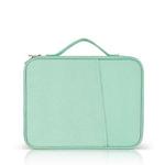 For 12.9-13 inch Laptop Portable Cloth Texture Leather Bag(Green)