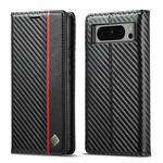 For Google Pixel 8 Pro LC.IMEEKE Carbon Fiber Leather Phone Case(Vertical Black)