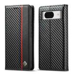 For Google Pixel 8 LC.IMEEKE Carbon Fiber Leather Phone Case(Vertical Black)